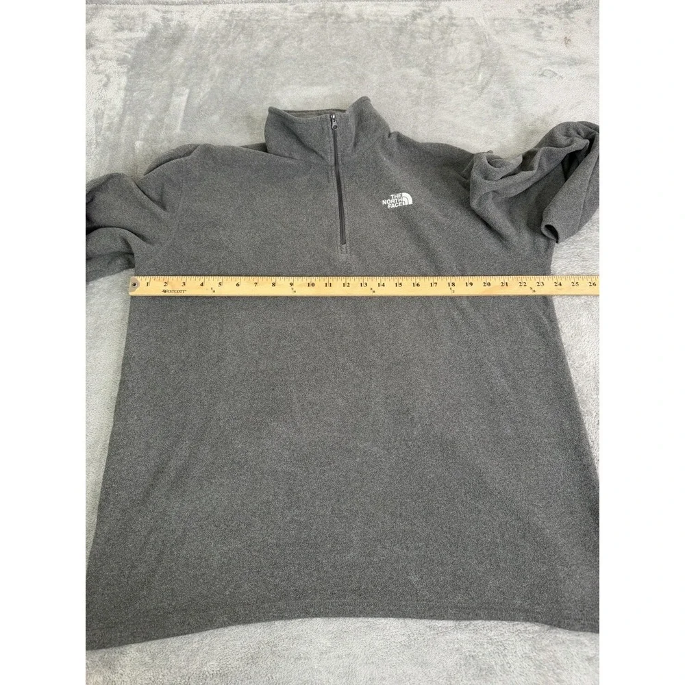 The North Face 1/4 Zip Fleece Jacket Men's Size XL Gray Outdoor